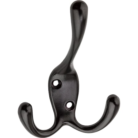 Oil Rubbed Bronze Black Zinc 3-15/16 In. L Triple Hook